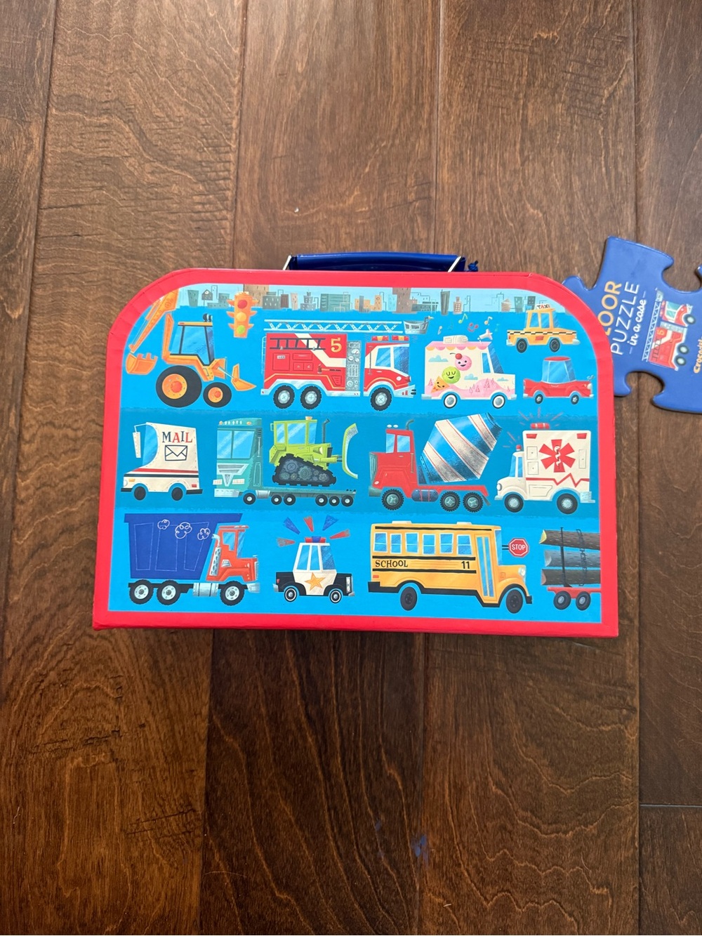 Crocodile Creek Floor Puzzle in a Case - Vehicles